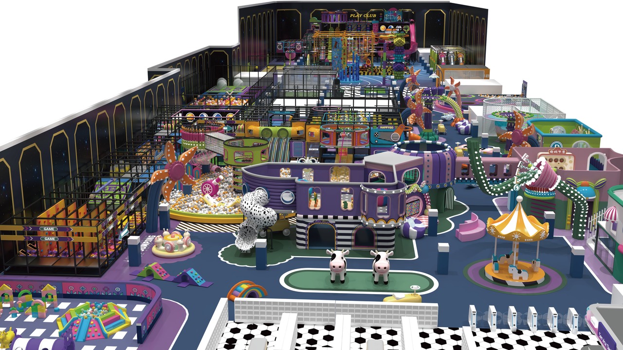 4,700 m² indoor park with 12 m ceiling