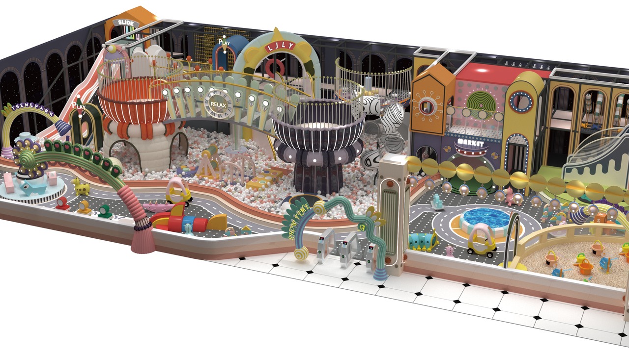 1,600 m² indoor park with soft play, trampoline and carousel