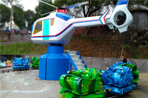 Amusement Helicopter Tanks War Ride in Dinis