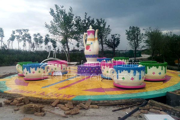 Amusement Park Teacup Fairground Rides Displayed