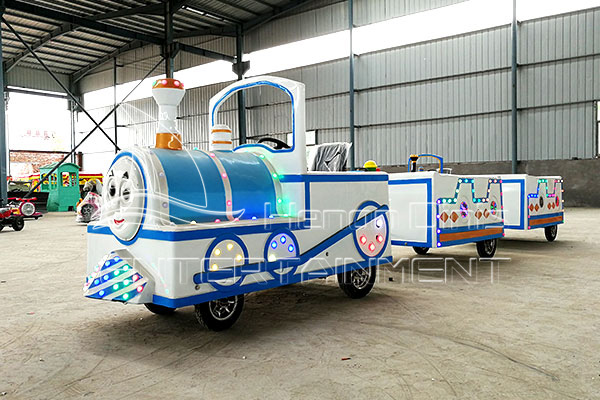 Children Play Park Equipment Train Ride Just Made by Dinis Plant