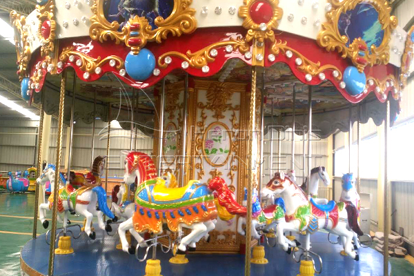 Coin Operated Kiddie Ride Carousel Merry Go Round Rides for Parks, Squares and Small Stores to Make Profits!