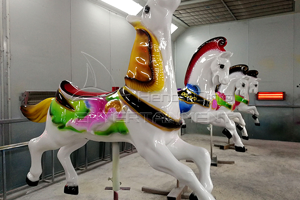 Components of Animal Fun Merry Go Round Rides Manufactured by Dinis