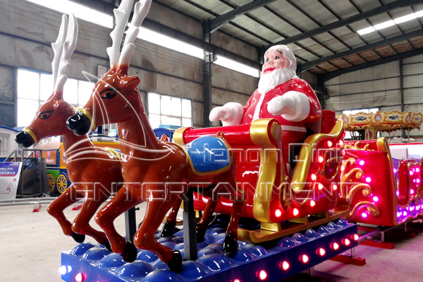 Dinis Hot Sale Fun Playground Christmas Train Rides with Tracks for Children in Dinis's Factory
