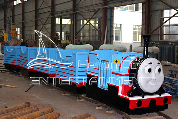 Giant Thomas Track Train Rides for A Shopping Center in Dinis Warehouse