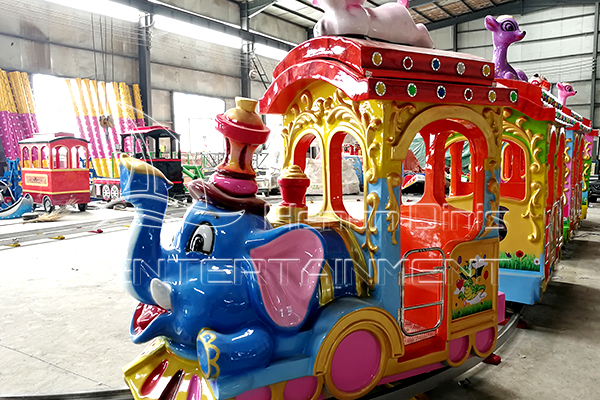 Cute Animal Elephant Track Party Train Rides for Sale in Parks and Squares