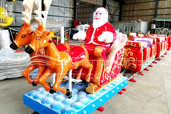 Mini Christmas Track Train Kiddie Rides for Sale during Festivals Manufactured by Dinis Plant