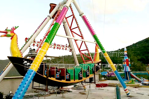 Outdoor Extreme Thrill Pirate Ship Rides on Trailer for Sale in Dinis Amusement Company