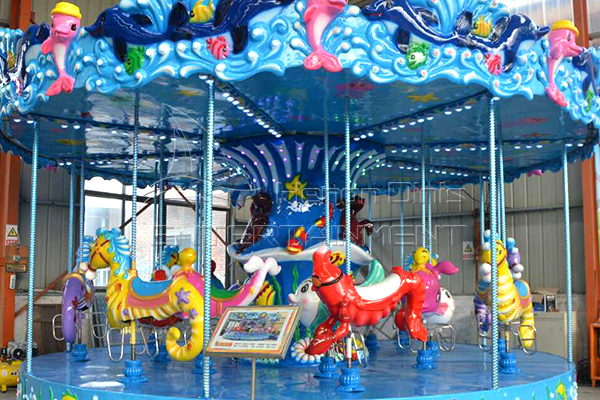 Small Ocean Carousel Rides Hot Sale for Children in Shopping Malls, Supermarkets, Recreation Centers and Stores