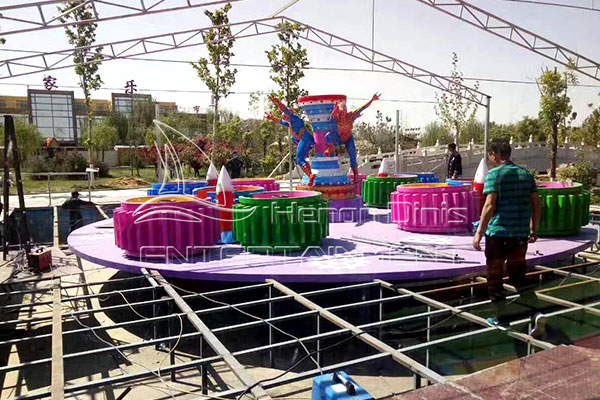 Spinning Tea Cups Rides Just Made by Excellent Workers in Dinis Factory